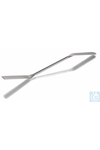 Doppelspatel gebogen, rostfrei, 250 mm, Blattbreite 12 mm